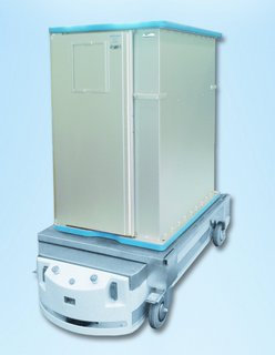Cupboard trolley for AGV (swisslog, DS-automation)
