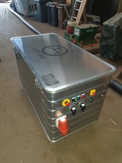 Transport trolley in the composting plant