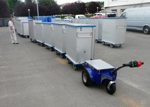 Cupboard trolleys with electric drive from Zallys