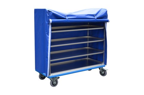 Shelf trolley with cover