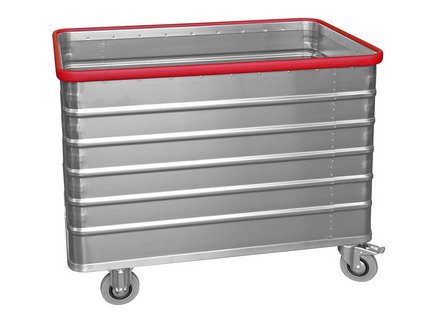 Container trolley with bumper