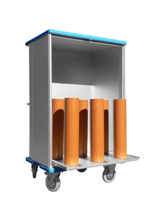 Cupboard trolley with special equipment