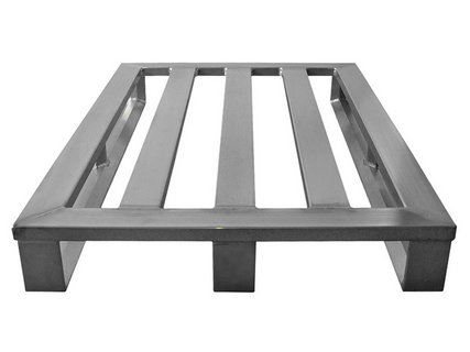 Aluminium pallet with 3 lengthways deckboards
