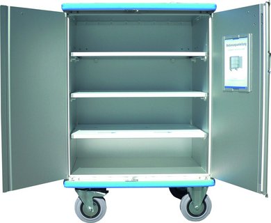 Cupboard trolley with 3 removable shelves
