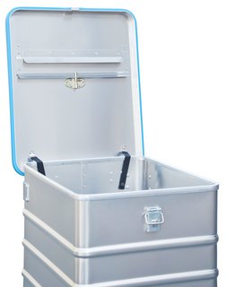 Data disposal container with spring flap and PVC-bumper 