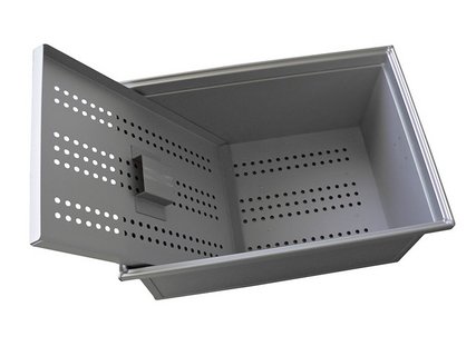 Caja anodizada perforada con balda encajable