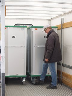 Cupboard trolley transport by truck