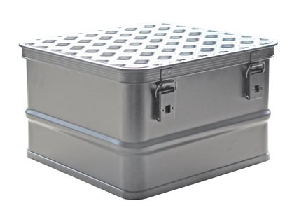 All-round transport case, lacquered, lid with corrugated sheet metal