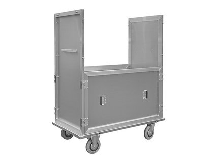 Container trolley with removable walls
